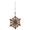 10" Snowflake Cut-Out Mango Wood Ornaments, 4ct.
